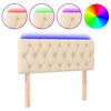 vidaXL Čelo postele s LED kr&eacute;mov&eacute; 90 x 7 x 78/88 cm textil