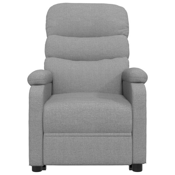 vidaXL Zvedac&iacute; mas&aacute;žn&iacute; křeslo světle &scaron;ed&eacute; textil