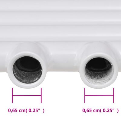 Žebříkový radiátor na ručníky rovný ústřední topení 600 x 1 160 mm