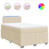 vidaXL Box spring postel s matrac&iacute; kr&eacute;mov&aacute; 120x200 cm textil