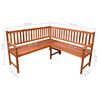 vidaXL Zahradn&iacute; rohov&aacute; lavice s podu&scaron;kami 150 cm masivn&iacute; ak&aacute;cie