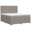 vidaXL Postel boxspring s matrac&iacute; s čelo Taupe 180 x 200 cm Textil