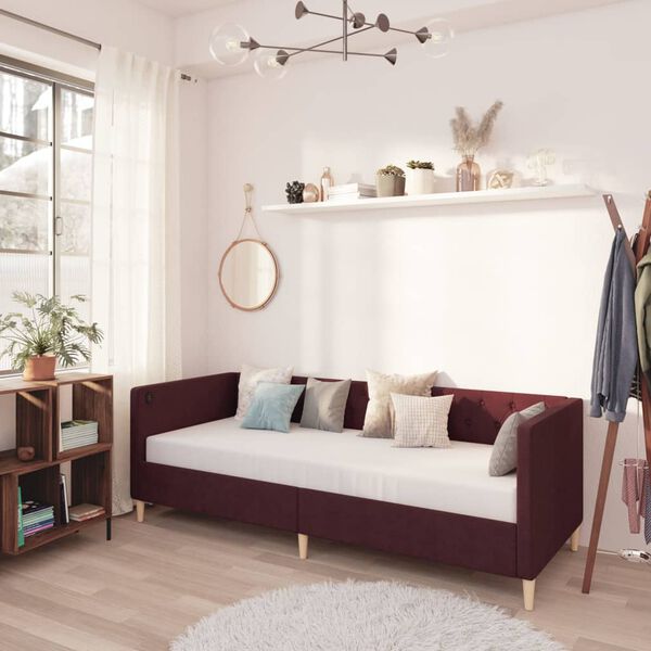 vidaXL V&aacute;lenda s USB fialov&aacute; textil 90 x 200 cm