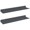 vidaXL Plovouc&iacute; police N&aacute;stěnn&aacute; mont&aacute;ž 2 ks Antracit 40 x 8,5 x 2,5 cm
