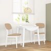 vidaXL Jídelní židle s polštáři 2 ks bílé masivní dřevo gumové