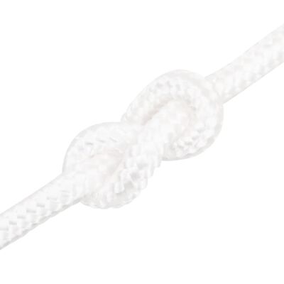 vidaXL Lodní lano celobílé 16 mm 100 m polypropylen