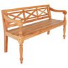 vidaXL Lavice Batavia 123 cm masivn&iacute; mahagon světle hněd&aacute;