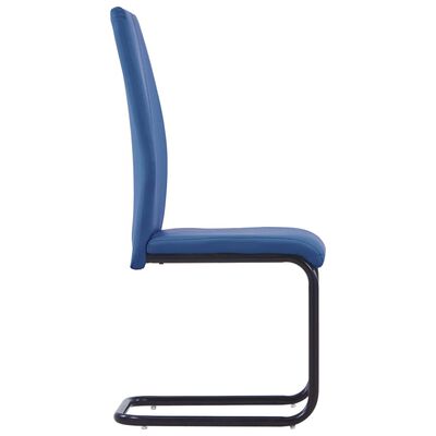 vidaXL Konzolové jídelní židle 4 ks modré umělá kůže