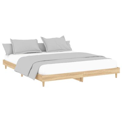 vidaXL Rám postele dub sonoma 150 x 200 cm kompozitní dřevo