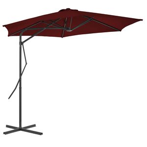 vidaXL Zahradn&iacute; slunečn&iacute;k s ocelovou tyč&iacute; bord&oacute; 300 x 230 cm