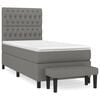 vidaXL Box spring postel s matrac&iacute; tmavě &scaron;ed&aacute; 100 x 200 cm textil