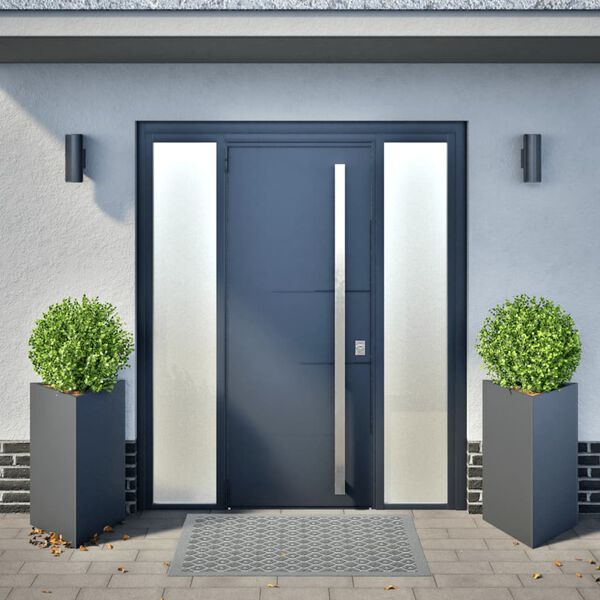 vidaXL Zahradn&iacute; truhl&iacute;ky 2 ks antracit troj&uacute;heln&iacute;kov&eacute; 50x43x75 cm ocel