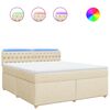 vidaXL Box spring postel s matrac&iacute; kr&eacute;mov&aacute; 180x200 cm textil