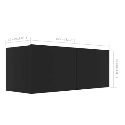 vidaXL 5dílný set TV skříněk černý dřevotříska