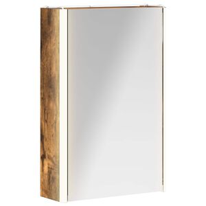 vidaXL Koupelnov&aacute; zrcadlov&aacute; skř&iacute;ň Kouřov&yacute; dub 33 x 11,5 x 50 cm