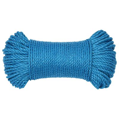 vidaXL Pracovní lano modré 3 mm 25 m polypropylen
