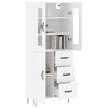 vidaXL Skř&iacute;ň highboard b&iacute;l&aacute; 69,5 x 34 x 180 cm kompozitn&iacute; dřevo