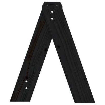 vidaXL Stoličky 2 ks černé 40 x 40 x 45 cm masivní borové dřevo