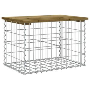 vidaXL Zahradn&iacute; lavice gabionov&yacute; design 63 x 44 x 42 cm borov&eacute; dřevo