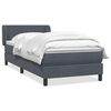 vidaXL Box spring postel s matrac&iacute; tmavě &scaron;ed&aacute; 80x220 cm samet