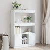 vidaXL Skř&iacute;ň highboard b&iacute;l&aacute; 92 x 33 x 140 cm kompozitn&iacute; dřevo