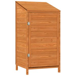 vidaXL Zahradn&iacute; kůlna hněd&aacute; 55 x 52 x 112 cm masivn&iacute; jedlov&eacute; dřevo