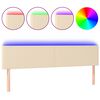 vidaXL Čelo postele s LED kr&eacute;mov&eacute; 180x5x78/88 cm textil