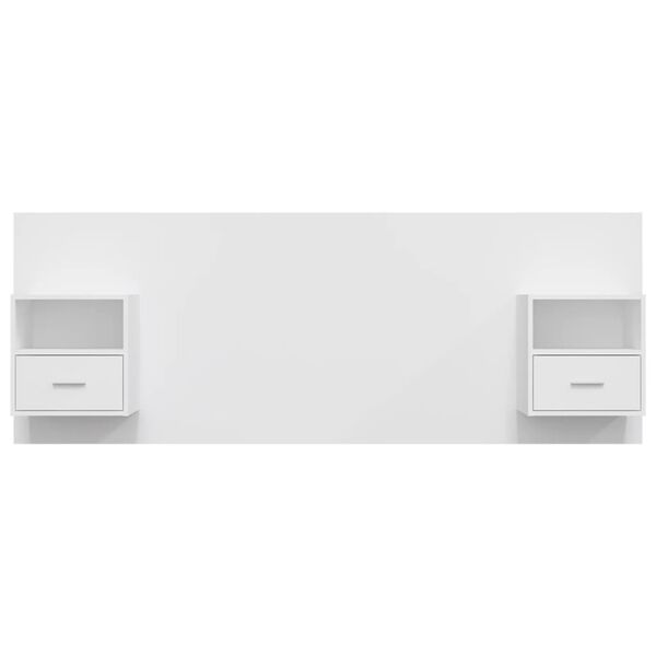vidaXL Čelo postele se skříňkami bílé kompozitní dřevo