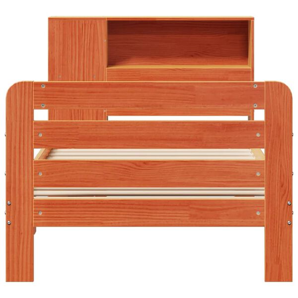 vidaXL Postel bez matrace voskově hněd&aacute; 75 x 190 cm masivn&iacute; borovice