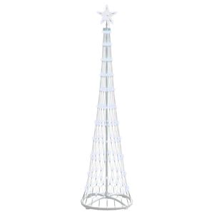 vidaXL LED v&aacute;nočn&iacute; strom Studen&aacute; b&iacute;l&aacute; 190 cm kov