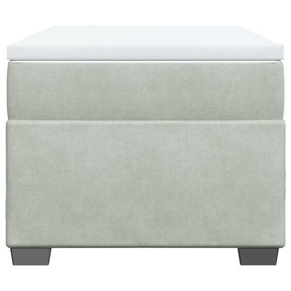 vidaXL Box spring postel s matrac&iacute; světle &scaron;ed&aacute; 100x200 cm samet