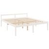 vidaXL Postel s čelem pro seniory b&iacute;l&yacute; 200x200 cm masivn&iacute; dřevo