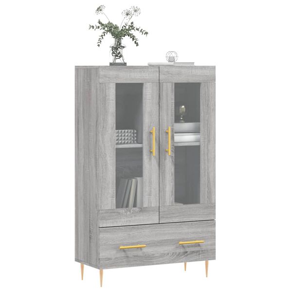 vidaXL Skř&iacute;ň highboard &scaron;ed&aacute; sonoma 69,5 x 31 x 115 cm kompozitn&iacute; dřevo