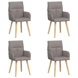 vidaXL J&iacute;deln&iacute; židle 4 ks Textil Taupe 60 x 56 x 96 cm