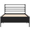 vidaXL R&aacute;m postele čern&yacute; 90 x 190 cm kompozitn&iacute; dřevo a kov