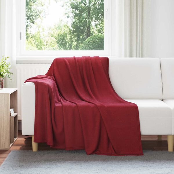 vidaXL Dekoračn&iacute; deky 6 pcs Bordeaux červen&aacute; 200 x 150 cm Fleece