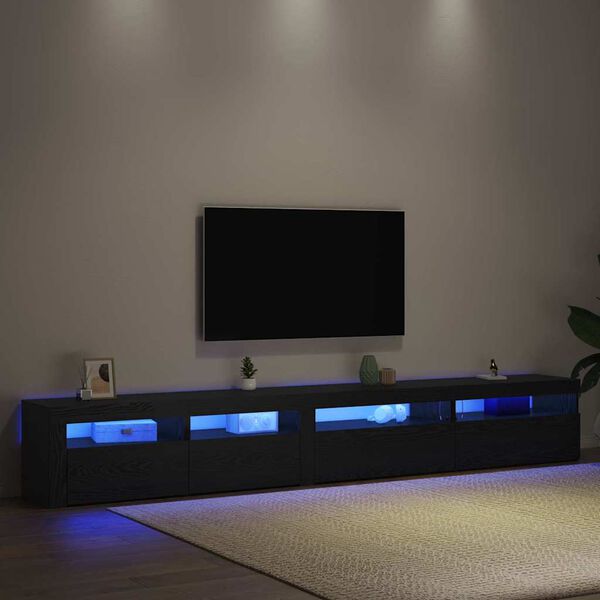 vidaXL Sestava TV skř&iacute;něk 3 pcs Čern&yacute; dub 270 x 35 x 40 cm