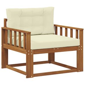 vidaXL Venkovn&iacute; středn&iacute; pohovka Masivn&iacute; ak&aacute;tov&eacute; dřevo Př&iacute;rodn&iacute;