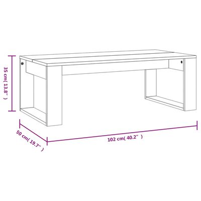 vidaXL Konferenční stolek hnědý dub 102 x 50 x 35 cm kompozitní dřevo