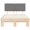 vidaXL R&aacute;m postele s čalouněn&yacute;m čelem s čelo Světle &scaron;ed&aacute; 120 x 200 cm