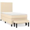 vidaXL Box spring postel s matrac&iacute; kr&eacute;mov&aacute; 90x200 cm textil