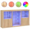 vidaXL Př&iacute;born&iacute;k s LED osvětlen&iacute;m dub sonoma 181,5 x 37 x 100 cm
