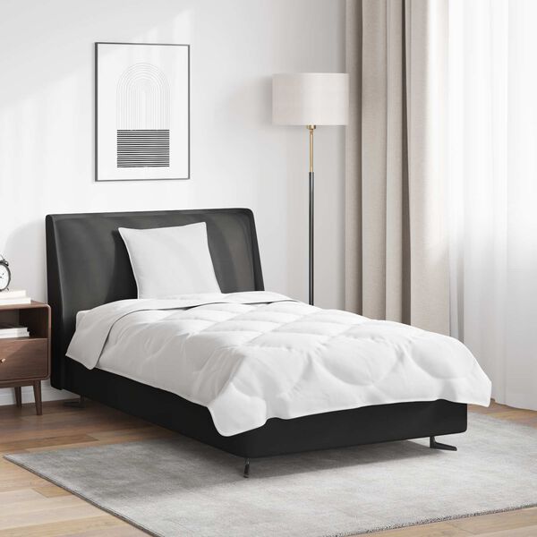 vidaXL Sada přikr&yacute;vek s pol&scaron;t&aacute;řem 2 pcs B&iacute;l&aacute; Mikrovl&aacute;kno