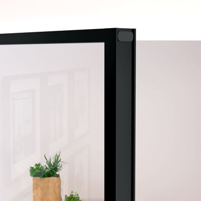 vidaXL Interiérové dveře černé 76x201,5 cm tvrzené sklo a hliník úzké