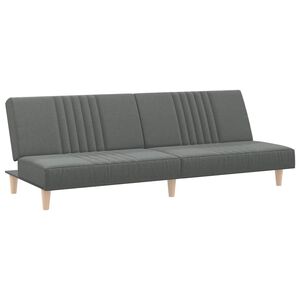 vidaXL Rozkl&aacute;dac&iacute; pohovka tmavě &scaron;ed&aacute; textil