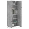 vidaXL Skř&iacute;ň highboard betonově &scaron;ed&aacute; 69,5x34x180 cm kompozitn&iacute; dřevo