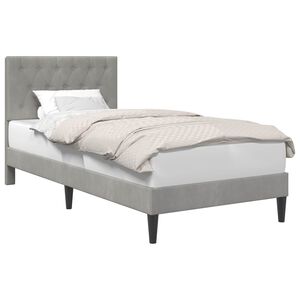 vidaXL R&aacute;m postele s čelo Světle &scaron;ed&aacute; 80 x 200 cm Samet