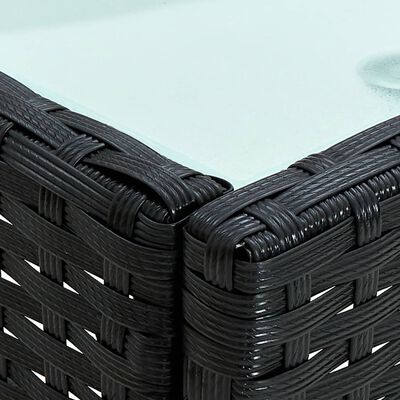 vidaXL 5dílná zahradní sedací souprava s poduškami polyratan černá