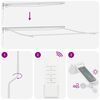 vidaXL Rám markýzy s LED pásovými světly Bílá 500 × 350 cm Hliník