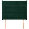 vidaXL Čelo postele typu u&scaron;&aacute;k tmavě zelen&aacute; 103x23x118/128 cm samet